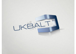 UK Balt ltd.Įmonės sritis yra statybinės medžiagos, todėl viso logotipo koncepcija dėliota masyviai, elegantiškai bei moderniai. Spalva mėlyna suteikia šviežumo ir lengvumo jausmą.